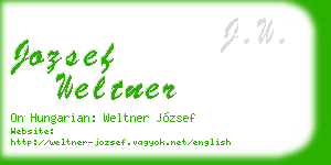 jozsef weltner business card